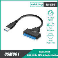 AnllelaSagra SATA To USB 3.0/2.0สาย6 Gbps สำหรับ2.5นิ้ว External HDD SSD ฮาร์ดไดรฟ์ SATA 3 22 Pin อะแดปเตอร์ USB 3.0ถึง Sata III สายไฟ