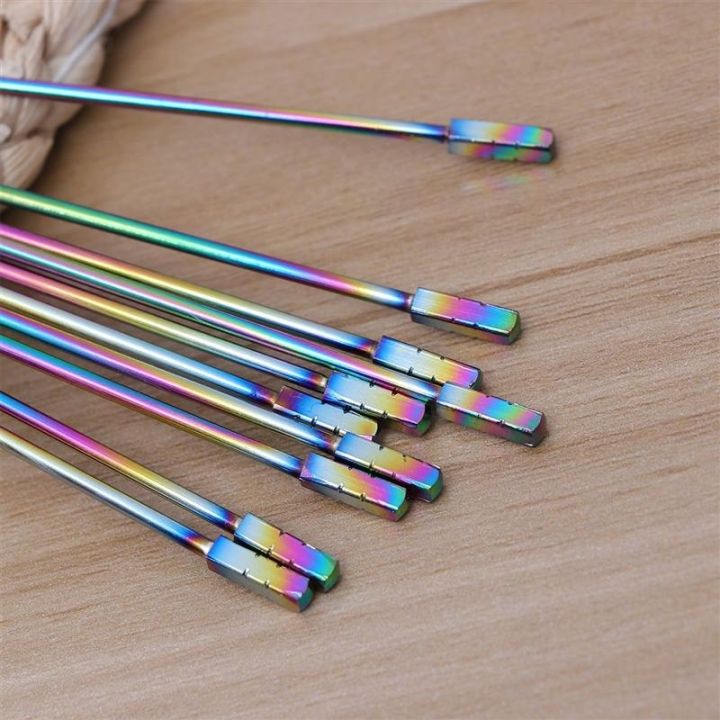 10pcs-stainless-steel-cocktail-picks-fruit-sticks-toothpicks-appetizer-pick-for-party-bar-square-head