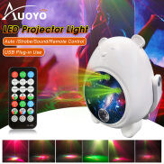 Auoyo đèn laser Đèn Led Sân Khấu DJ Disco Âm Thanh Kích Hoạt đèn nhấp nháy
