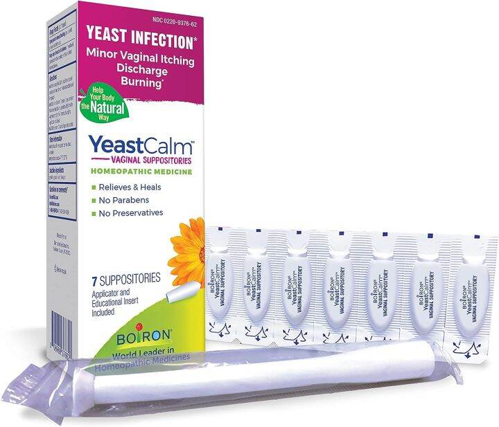 Boiron YeastCalm Homeopathic Suppositories for Yeast Infections