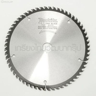 Makita saw blade carbide tipped for wood size  180 MM*20MM *2.0MM *60T part no  A-82694 ใบเลื่อยตัดไม้ ฟันคาร์ไบค์ ขนาด 7 นิ้ว รู 20 มิล ความหนา 2.2 มิล จำนวนฟัน 60 ฟัน ยี่ห้อ มากีต้า