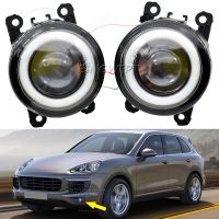 ตาทูตสวรรค์ LED 1คู่กันน้ำไฟเดย์ไลท์กลางวันสำหรับ Porsche Cayenne 92A 958 2010-2015ไฟตัดหมอกแต่งรถเลนส์