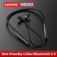 Lenovo 100% ของแท้หูฟัง5.0บลูทูธไร้สายแบบเสียง HIFI,หูฟังแบบคล้องคอแม่เหล็กกันน้ำหูฟังสำหรับเล่นกีฬา