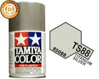 สีสเปรย์กระป๋องทามิย่า สีเงินไทเทเนียม TS-88 TITANIUM SILVER 100ML