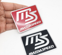 โลโก้เพจอลูมิเนียม มาสด้าสปีด แต่ง ทุกรุ่น MS MAZDASPEED Logo 3D In Alluminuem Mazda 2 3 6 CX-5 CX30 BT50 RX7 RX8 ROADSTAR