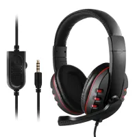 Cheap 3.5mm Wried Gaming Headset Music Stereo Surround Sound Headphone With Mic Volume Control For IPhone PS3 PS4 Xbox One 360