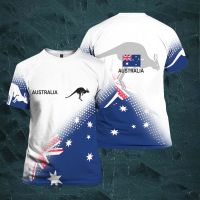 T SHIRT - (All sizes are in stock)   Australian mens T-shirt, flag print, O-neck, short sleeved, unisex, street fashion, oversized T-shirt Shirts.  (You can customize the name and pattern for free)  - TSHIRT