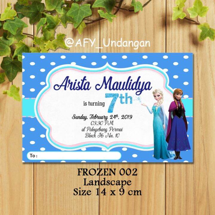 30pcs Iboe Printing Undangan Ulang Tahun Anak Tema Frozen 002 | Lazada