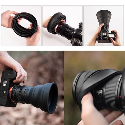 2022 SLR Cameras Lens Hood Folding Silicone Lens Cover 54-82MM For Nikon Canon Sony DSLR