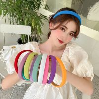 Hair band female Sen super fairy net red solid color sweet wild sponge wide-brimmed headband Korean simple hair accessories