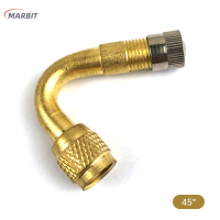 MARBIT 1PC ANGLE brass Air ยางจักรยานปั๊มวาล์วอะแดปเตอร์คลิปขยายก้านเชื่อมต่อ