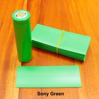 100pcs/lot 18650 heat shrinkable sleeve imported battery skin green Sony flame retardant battery PET shrink sleeve Electrical Circuitry Parts