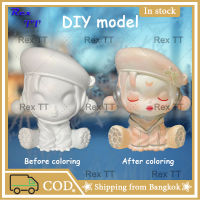 Rex TT Doll white model will not break DIY graffiti cute painted piggy bank decoration gift toys