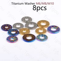 Tgou Titanium Washer M6/M8/M10 Nine Hole Gasket for Motorcycle 8pcs Nails Screws  Fasteners