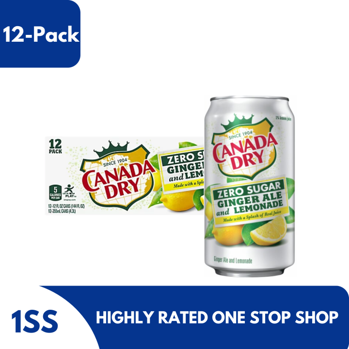 Canada Dry Ginger Ale & Lemonade Zero Sugar, 12Pack Lazada PH
