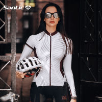 Santic Women Cycling Jersey Long Sleeve Spring Summer Bicycle Tops MTB Bike Shirts Reflective Sport Mountaineer Clothing Jacket