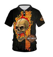 Harley-Davidson Polo 3D POLO shirt Harlay-Davidson Motorcycle Cycles xzx180305 Polo POLO shirt Fremium - Razkacollection  068