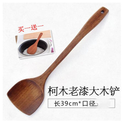 Wooden spatula Ladle  ตะหลิวไม้ยาวตะหลิว ตะหลิวไม้ทัพพี ไม้แบบยาว สำหรับทำอาหาร งานเกาหลี  ตระหลิวไม้ ตะหลิวด้ามไม้ ขนาดยาว 39cm