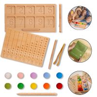 Baby Montessori Puzzle Toys Early Education Digital Matching Groove Digital Board Color Sorting Clip Bead Toy For Baby Gifts