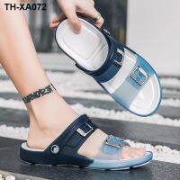 Jelly sandals mens 2021 new summer breathable trend outside wear sandals deodorant anti-slip wear-resistant beach shoes