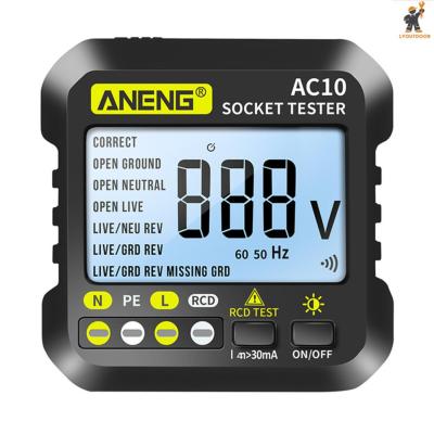 ANENG AC10 Socket Tester LCD Digital Power Outlet Voltage Test Detector