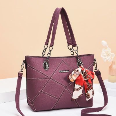 Big bag new fashion embroider line 2021 handbag of high-capacity commuter tote bags summer single shoulder bag
