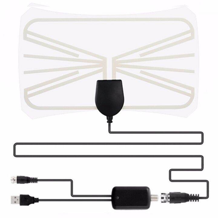 4K 1080P Indoor HD Digital TV Antenna 380 Miles HDTV Transparent