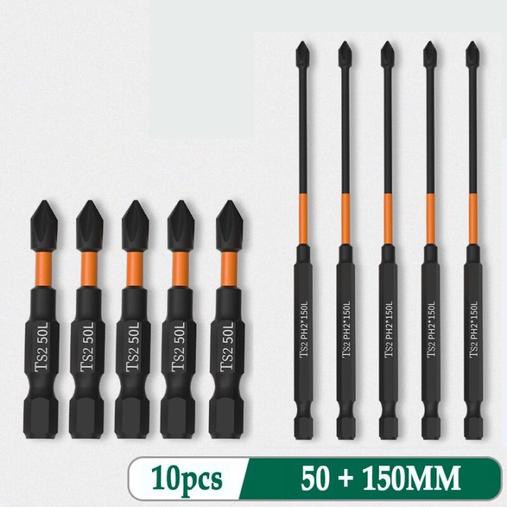 10pcs-set-strong-magnetic-batch-head-cross-high-hardness-hand-drill-bit-screw-electric-screwdriver-set-50-65-70-90-150mm-impact-screw-nut-drivers