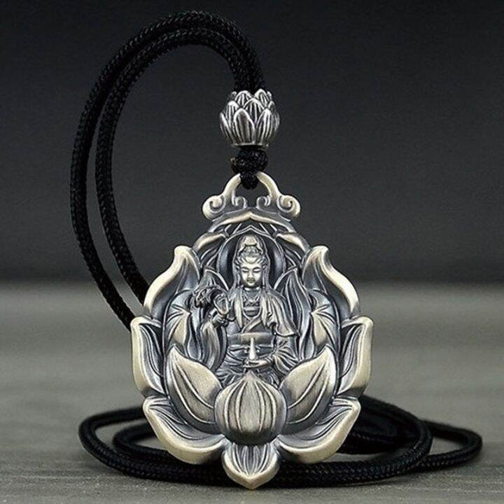 new-design-guanyin-pendant-men-and-women-necklaces-amulet-bodhisattva-maitreya-buddhist-jewelry-safe-jewelry-accessories