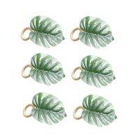 Green Leaf Napkin Rings,Napkin Ring Holders for Formal / Casual, Dining Table Decor,Party Decoration