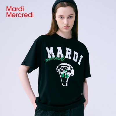 เสื้อยืดผ้าฝ้ายพิมพ์ลายขายดี Madi Mecredi broccoli เสื้อยืดแขนสั้น ผ้าฝ้าย ทรงหลวม พิมพ์ลาย สําหรับผู้ชาย และผู้หญิงS-5XL