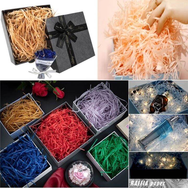 Colorful raffia paper DIY wedding material packaging filling