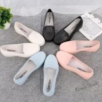 【Ready Stock】 ▲▪ C39 Women Casual Boat Loafers Jelly Shoes rain boots waterproof Shallow Mouth Princess Shoes nurse flat