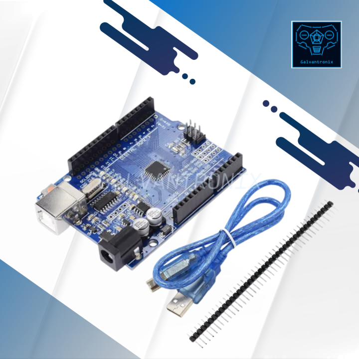 Arduino Uno R3 Development Board Atmega328p Ch340 Chip With Straight Pin Header And Cable 4588