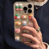 3D Cartoon Cute Sanrio Hello Kitty Fries Phone Case For iPhone 14 13 12 11 Pro Max X XR XS MAX Anti-drop Back Cover Girl Gift