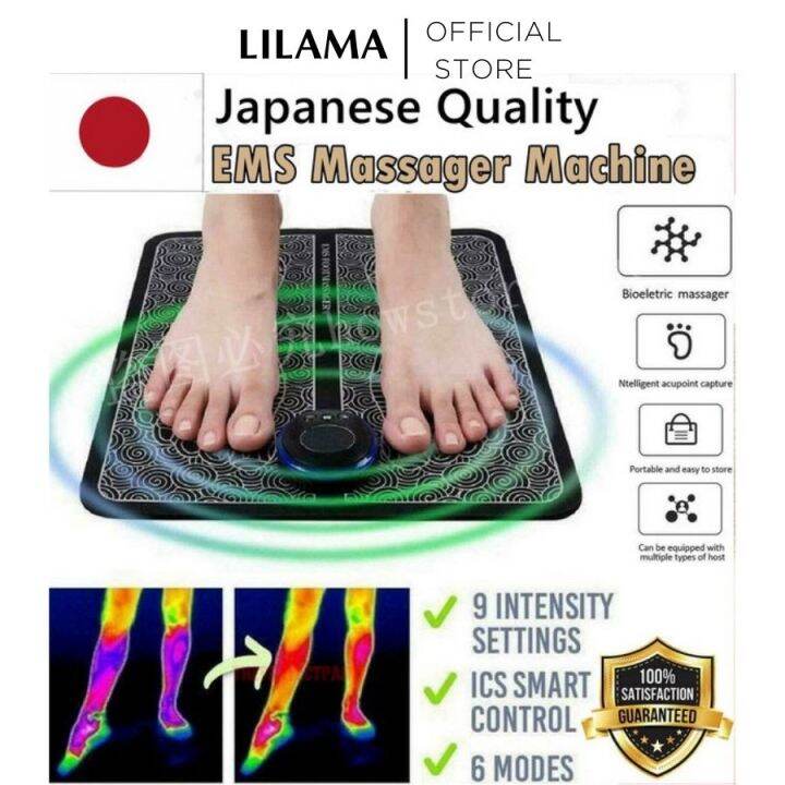 Made In Japan Electric EMS Foot Massage Pad Feet Acupuncture Stimulator