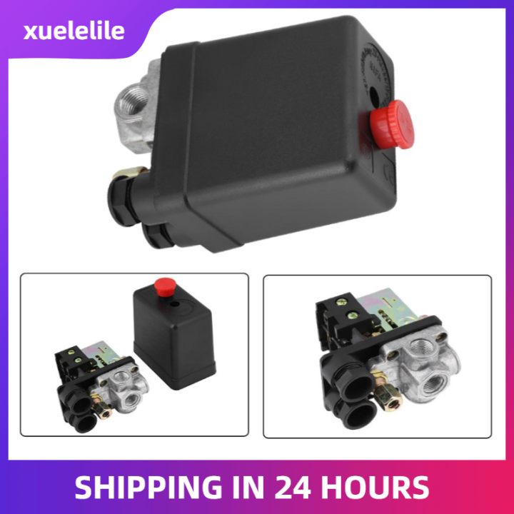 Heavy Duty 240v 16a Four Port Air Compressor Pressure Switch Control 90psi 120psi Lazada 