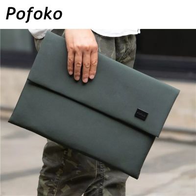 ยี่ห้อกระเป๋าคอมพิวเตอร์ขนาดพกพา Pofoko 12,13,14,15นิ้ว,นักธุรกิจชายหญิงเคสสำหรับ Macbook แขนเสื้อกันน้ำแอร์โปรโน้ตบุ๊คพีซี E200ดรอปชิป