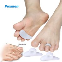 ☏❍△ Pexmen 2/4Pcs Gel Hammer Toe Straightener Hammertoe Support Crest Pads for Curled Curved Crooked Claw and Mallet Toes