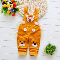 BibiCola autumn baby boys pants children denim overalls if casual pants child pants boys cute overalls newborn jump Easy