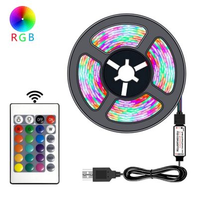 【LZ】♨☋  Infrared Remote Control LED Light Strips Kit Lâmpada de fita Backlight para Festival Party Decoração do quarto 60LEDs por m 1m 2835