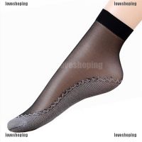 5Pairs Fashion Women Velvet Silk Socks Cotton Bottom Non Slip Sole[]