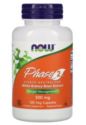 Now Foods, Phase 2, Starch Neutralizer, 500 mg, 120 Veg Capsules