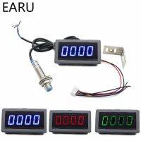 【CW】●❅  1Set 12V 24V Measuring Gauge 4 Digital Blue/Green/Red Tachometer Speed 10-9999RPM Hall Proximity Sensor NPN