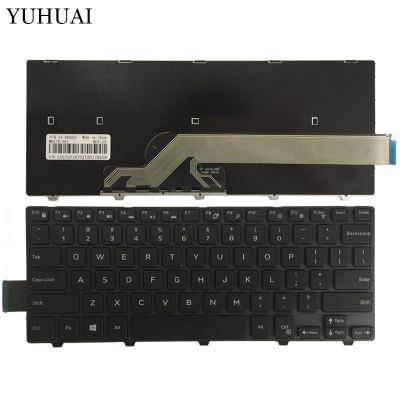 New For DELL 14 3441 3442 N5447 N3442 14CR 14MR Laptop Keyboard Black US 050x15 SN8233