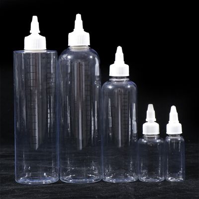 【CW】┋  30ml/50ml/230ml/460ml/500ml Plastic PET Refillable Bottle Dropper Bottles Twist Top Cap Pigment Ink Containers