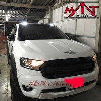 แก๊ปหลังคาหน้า LED มีราว กับ ไม่มีราว Ford 2012-2020 ดำด้าน Front Roof Cover with DRL