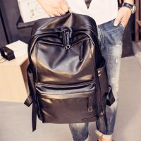 Mens Bag Tide Bag PU Leather Mens Backpack Mens Backpack Student School Bag Computer Bag Leisure Sports Travel Bag