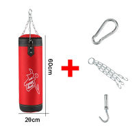 Punching Bag Hanging Boxing Bag with Gloves Hand Wraps Hanging Chains Hook for MMA Muay Thai Karate Taekwondo Training Fitness