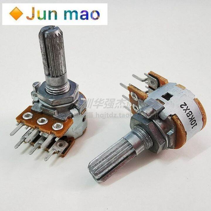 New Japan Alps Dual 6Pin Volume Potentiometer A10k B10k 50K 100K